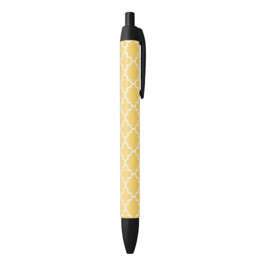 Stylo Noir Motif jaune de Quatrefoil (Bas (Vertical))