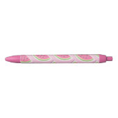 Stylo Noir Motif joli pastèque rose (Devant)