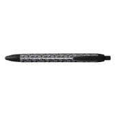 Stylo Noir Motif Léopard Guépard Gris Foncé Noir (Dos)