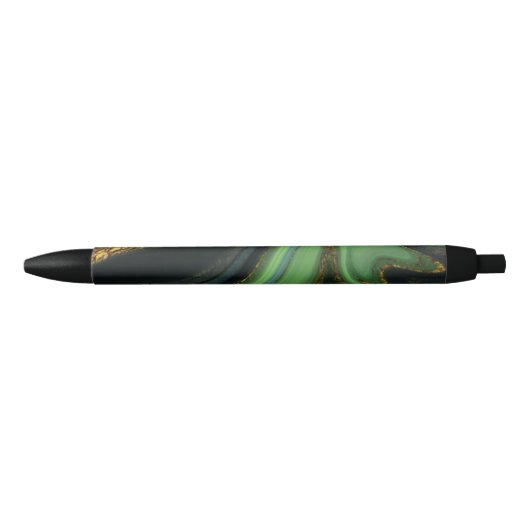 Stylo Noir motif marbré abstrait (Devant)
