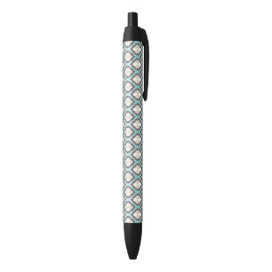 Stylo Noir Motif marocain de turquoise