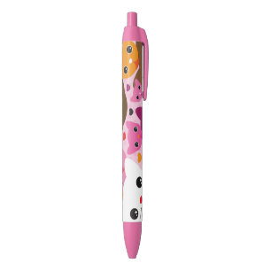 Stylo Noir motif mignon d'arrière - plan de chat de chaton