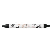 Stylo Noir Motif mignon de bouledogue français (Devant)