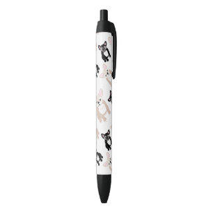 Stylo Noir Motif mignon de bouledogue français