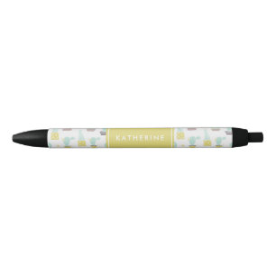 Stylo Noir Motif mignon de cactus