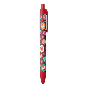Stylo Noir Motif mignon de gâteau de tasse