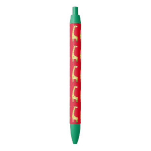 Stylo Noir motif mignon de girafe