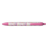 Stylo Noir Motif mignon de manucure de griffonnage (Dos)