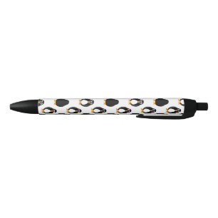 Stylo Noir Motif mignon de pingouin