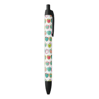Stylo Noir Motif mignon de pomme