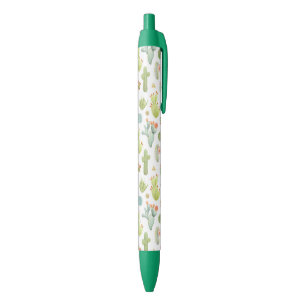 Stylo Noir Motif mignon de position de cactus