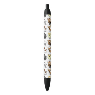 Stylo Noir Motif mignon de race de chien de jouet