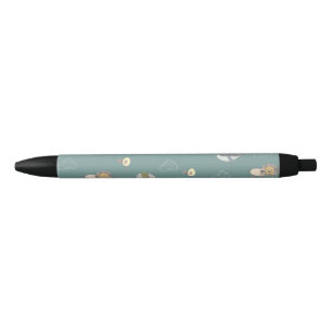 Stylo Noir Motif mignon des animaux scandinaves