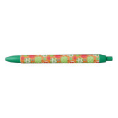Stylo Noir Motif mignon d'illustration de pomme (Devant)