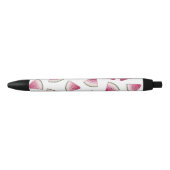 Stylo Noir Motif mignon estival de tranches de pastèque (Devant)