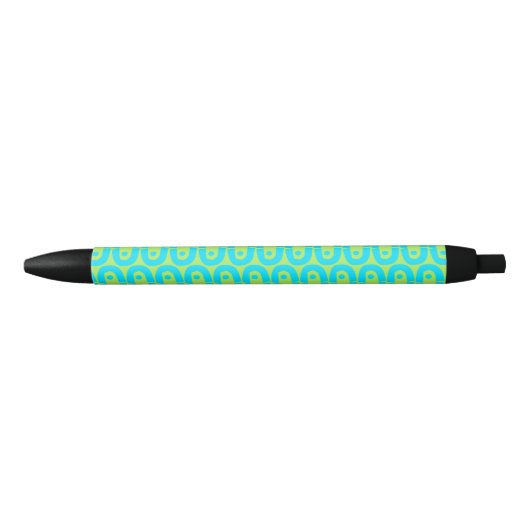 Stylo Noir motif moderne et coloré (Devant)