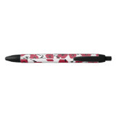 Stylo Noir Motif moderne Monogram Poppies (Dos)