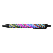 Stylo Noir Motif multicolore vibrant et attirant de rayures (Bas)