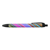 Stylo Noir Motif multicolore vibrant et attirant de rayures (Haut)