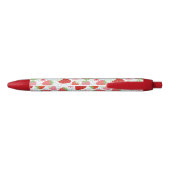 Stylo Noir Motif mûre Red Strawberry (Dos)
