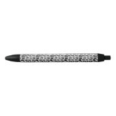 Stylo Noir Motif noir de courses de brosse (Devant)