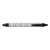 Stylo Noir Motif noir de courses et de points de brosse (Dos)