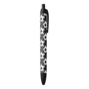 Stylo Noir Motif noir et blanc de ballon de football