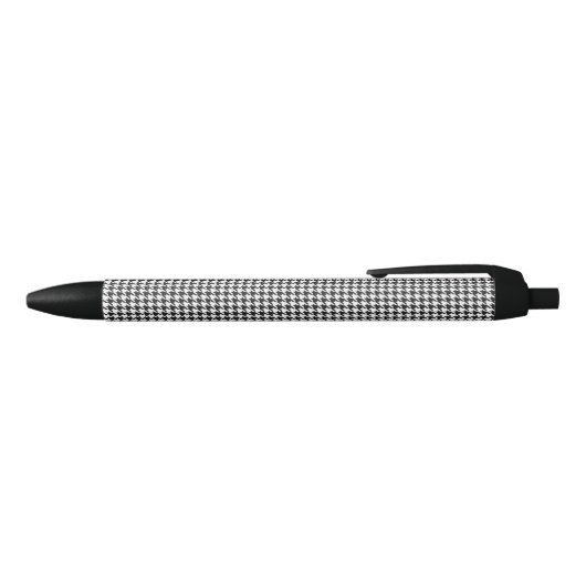Stylo Noir Motif noir et blanc Houndstooth (Haut)