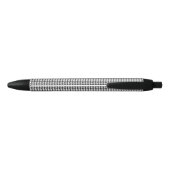 Stylo Noir Motif noir et blanc Houndstooth (Dos)