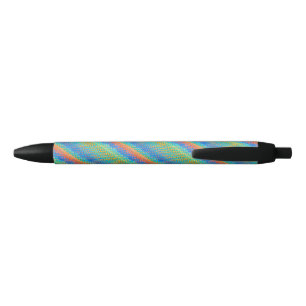 Stylo Noir Motif numérique tissé Abstrait coloré