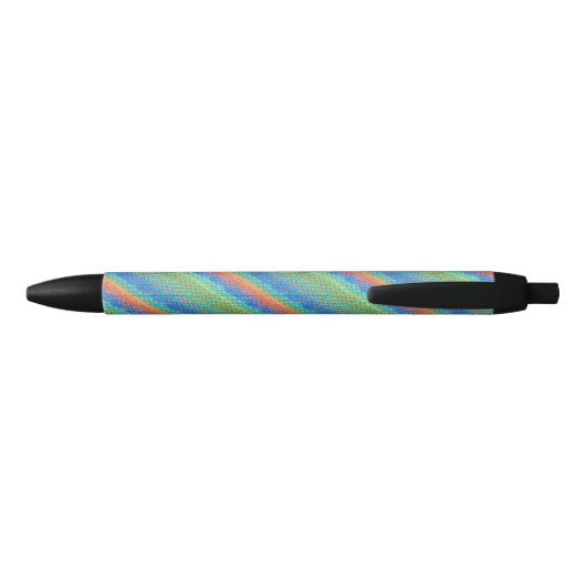 Stylo Noir Motif numérique tissé Abstrait coloré (Dos)