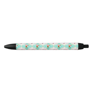 Stylo Noir Motif Ogee Santa Noël Pickleball