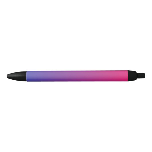 Stylo Noir Motif Ombre rose et violet (Devant)