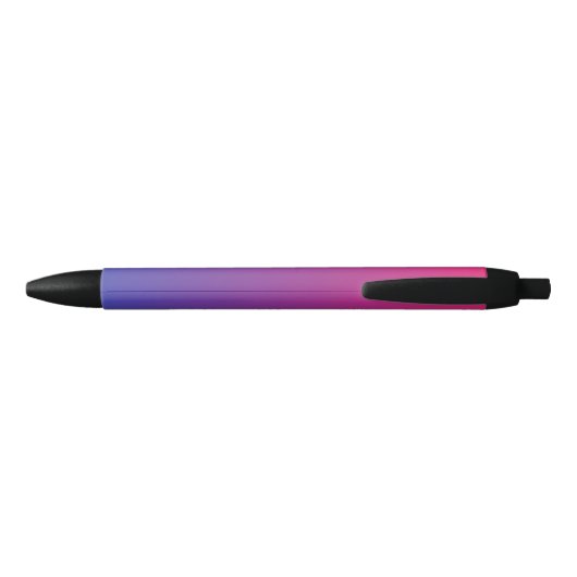 Stylo Noir Motif Ombre rose et violet (Dos)