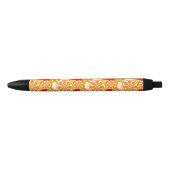 Stylo Noir Motif orange (Devant)