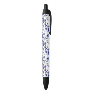 Stylo Noir Motif oriental de branche de Sakura