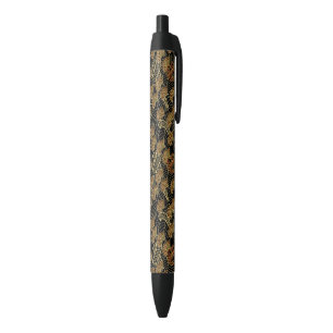 Stylo Noir Motif oriental du dragon de mer