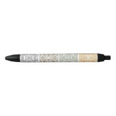 Stylo Noir Motif ornemental (Devant)
