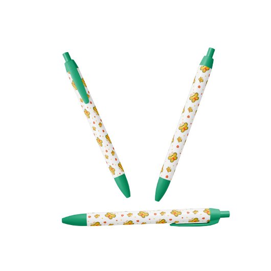 Stylo Noir Motif papillon