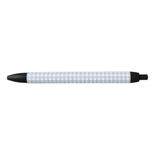 Stylo Noir Motif Plaid En vichy bleu minimaliste (Devant)