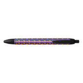 Stylo Noir Motif Rainbow Hearts (Dos)