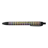 Stylo Noir Motif Rainbow Houndstooth (Bas)