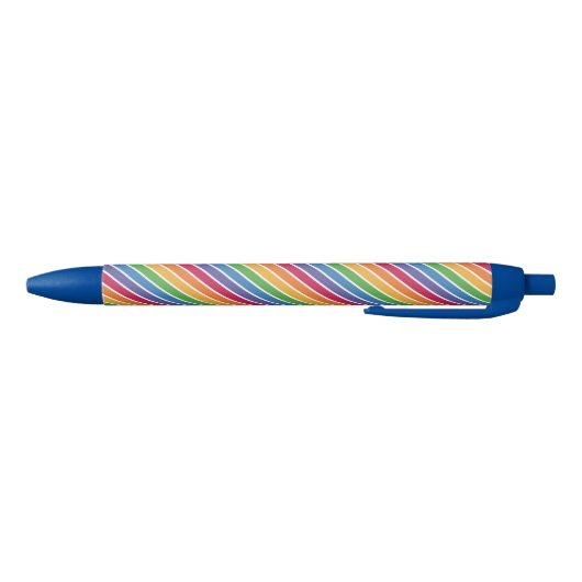 Stylo Noir Motif Rainbow Stripes (Bas)