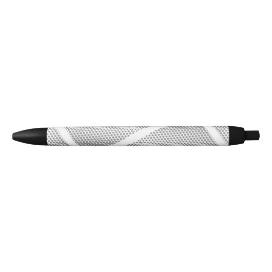 Stylo Noir Motif rayé à points (Devant)