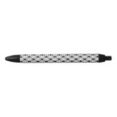 Stylo Noir Motif rayé de plaid (Devant)