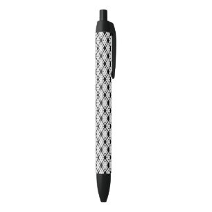 Stylo Noir Motif rayé de plaid