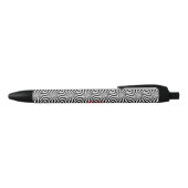 Stylo Noir Motif rayonnant noir blanc Thunder_Cove (Haut)