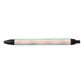 Stylo Noir Motif rayure coloré aquarelle lumineux (Devant)