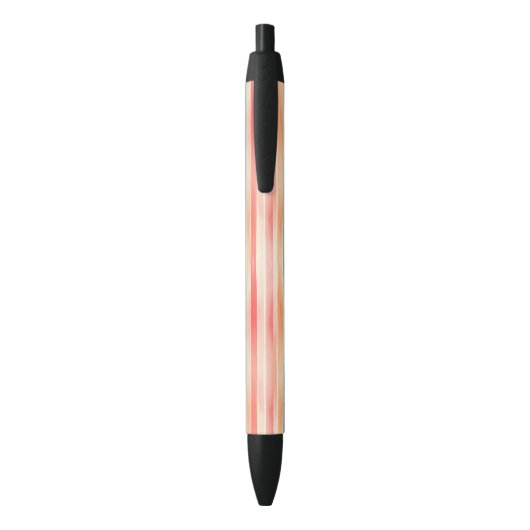 Stylo Noir Motif rayure coloré aquarelle lumineux (Dos (Vertical))
