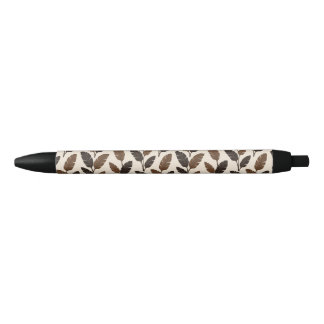 Stylo Noir Motif réaliste de feuilles de bananier tropical  